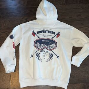 New Free Planet Mount Blanc France French Alps Chamonix Hooded Hoodie Sweatshirt